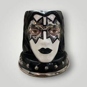 KISS Starchild Ceramic Mug Black Sculpted 3D Vintage Heavy Metal Glam Rock Retro